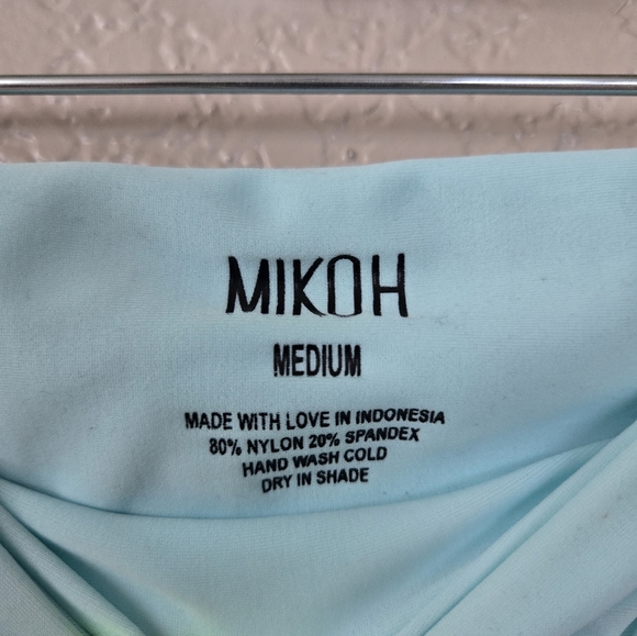 NWT MIKOH Blue Swim Bottoms, MIKOH Yellow Swim Top, Medium - Picture 7 of 11